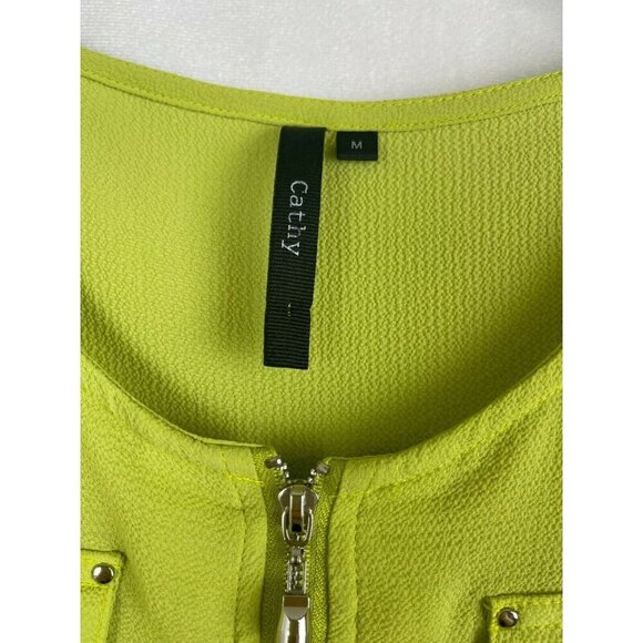 Cathy Women Roll-Up Sleeve Pullover Top Blouse Size M - Picture 4 of 6